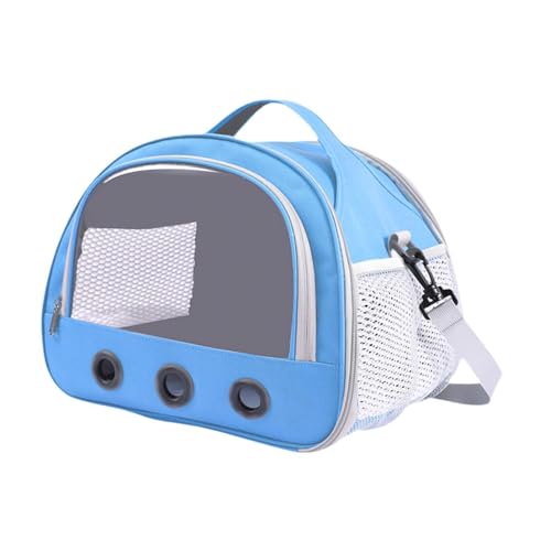 WeiLaiKeQi Bolsa de transporte portátil, gaiola de transportadora de viagens por porco da, Azul Escu