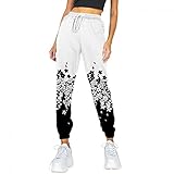 Jogginghose Damen Sporthose Baumwolle Trainingshose Freizeithose Lang Hose Baggy Bequeme Sweatpants Yogahose Jogger Laufhosen Trainingshose Sweathoses für Gym Trainings Fitness Laufen Wandern
