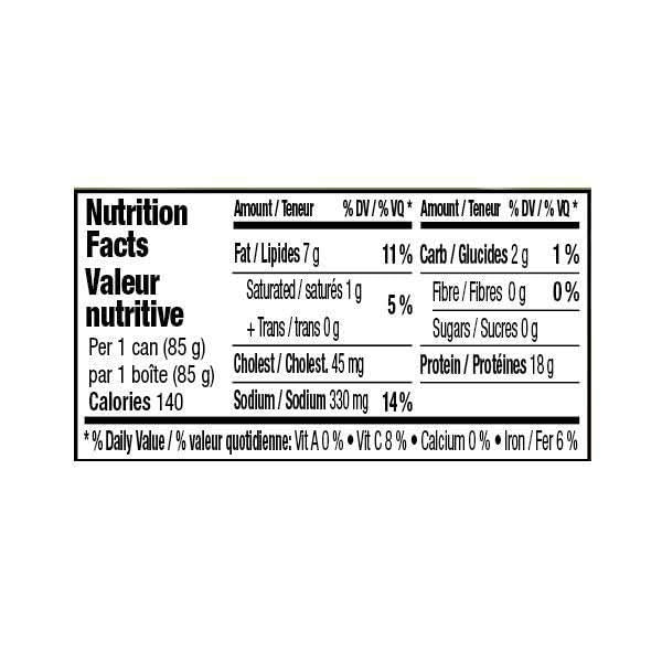 Miniatura 2 de Clover Leaf Atún ligero en escamas, 3.00 oz/3 onzas., eneldo y limón (importado de Canadá)