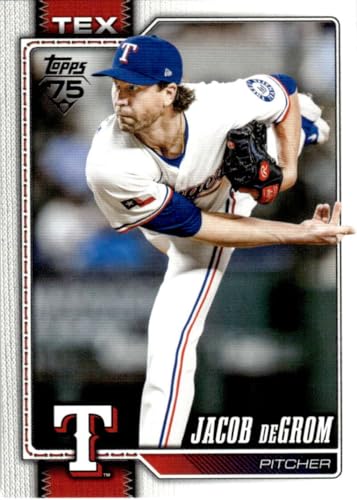 2026 TOPPS #99 JACOB DEGROM TEXAS RANGERS BASEBALL OFFICIAL TRADING CARD OF MLB