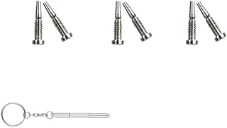 6pcs Stainless Steel Eyeglass Hinge Screw Glasses Replacement Part Optical Spring Insert Eye Wear