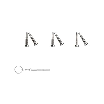 6pcs Stainless Steel Eyeglass Hinge Screw Glasses Replacement Part Optical Spring Insert Eye Wear Specs Repair Screw in Temple Joint Spectacles Bracket and Screwdriver 2.0x1.4x7.0mm