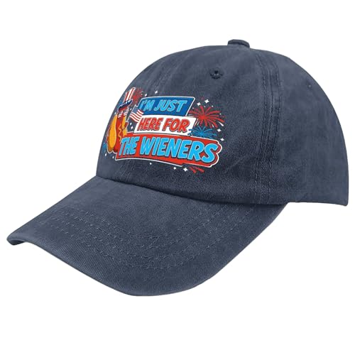 Image of 4th of July 250th Anniversary Dad Hats - Just Here for the Fireworks, Fireworks Director - Patriotic Baseball Cap