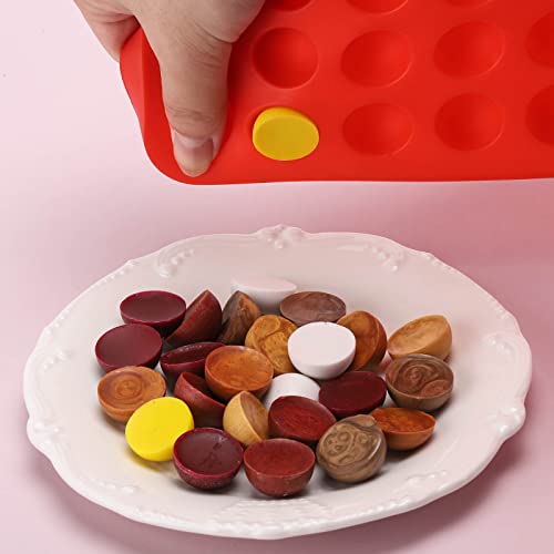 2 Pcs Small Silicone Molds, 140 Cavity Semi Sphere Molds for Chocolate, Baking, Homemade Candy, Wax Melts Beads, Ice Balls, DIY Dog Training Treats by BTYMS - Image 5
