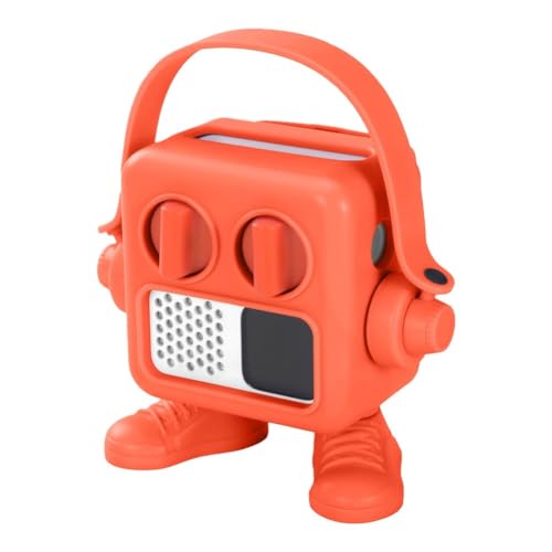 MoSundi Coque en silicone pour Yoto Mini (édition 2024) avec rangement de cartes et protection contre les chutes, compatible avec Yoto Mini 2024, orange