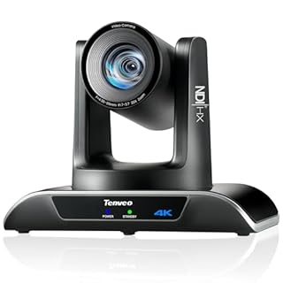 Tenveo Caméra PTZ 4K NDI avec Suivi Automatique IA, Zoom Optique 20x, USB3.0/HDMI/LAN PoE, Camera PTZ IP pour Streaming Live Église Visioconférence Diffusion Événements Youtube/OBS/vMix Livestream
