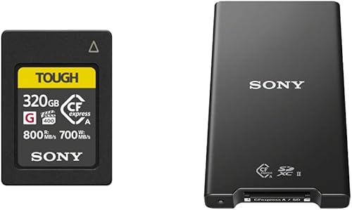 Miniatura 1 de Sony CFexpress - Tarjeta de memoria tipo A de 320 GB y lector de tarjetas CFexpress MRWG2