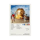 Travis Poster Scott Astroworld Music Album Cover Signed Limited Edition Canvas Poster Bedroom Decor Landscape Office Room Decor Gift Unframe:12x18inch(30x45cm)