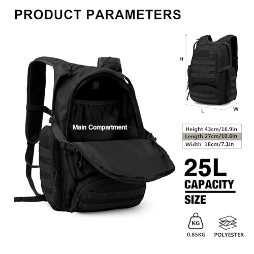 Mardingtop 25L Tactical Backpacks Molle Hiking daypacks for Camping Hiking Military Traveling Motorcycle2