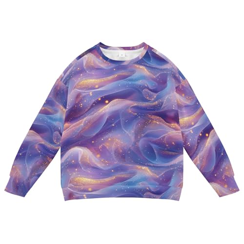 JUNZAN Blush Liquid Blue Purple Big Boys Pullover Hoodie Crewneck Tops Clothing Shirts Athletic 4T