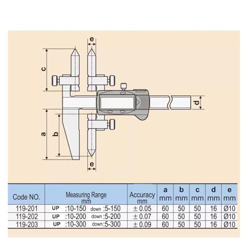 150x10 200x10 300x10 Odległość od środka krawędzi do środka suwmiarki cyfrowej do środka otworu krawędziowego linijki elektronicznej(10-300MM)
