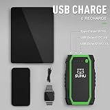 SUHU Car Jump Starter Portable, 800A Peak 12000mAh Safe Lithium Car Battery Starter, 12V Car Auto Battery Booster (Up to 5L Gas/4L Diesel Engine) with Jumper Cables, 2*USB Port &LED Flashlight - 9