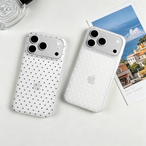inewateri Compatible with iPhone 17 Pro Case with Cute Fashion Polka Dot Aesthetics Design Simple Cases for Soft TPU Slim Protection Cover-Matte White by inewateri - Used condition - Image 5