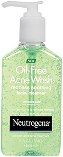 Neutrogena Oil-Free Acne Wash Redness Soothing Facial Cleanser, 6 Ounce