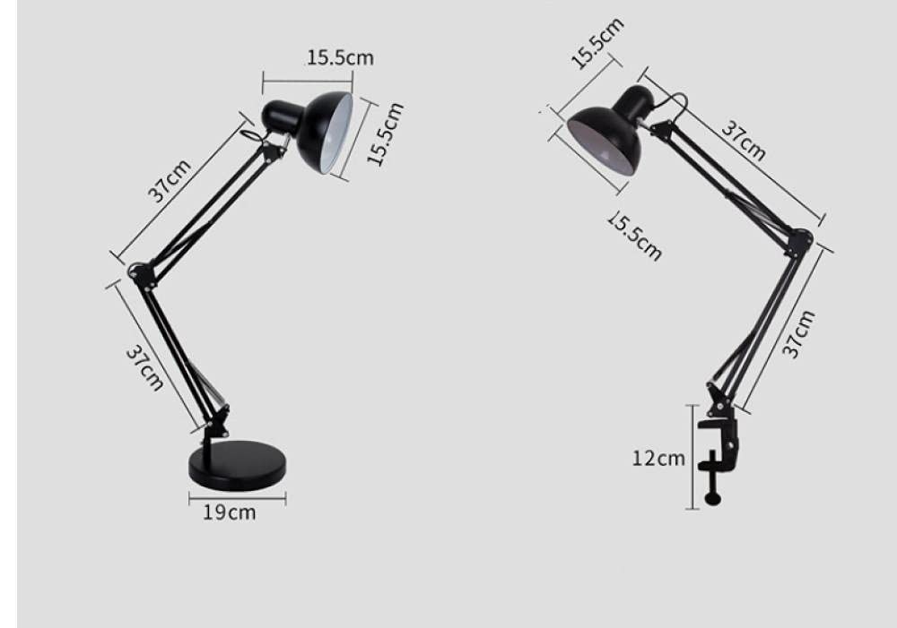 Clip-Lichter Klemmlampe Klemmleuchte Clip Schreibtischlampe Amerikanische Eisen-Kunst-Augenschutz-Lampe Netto-Celebrity-Anker-Tattoo-Tattoo-Kinder-Langarm-Clip-Lampe-Silberboden