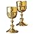 Design Toscano Grape Harvest Solid Brass Goblets - Set of Two with Gift Box