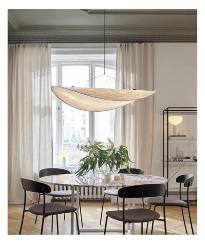 Suspension en soie de 40 cm avec télécommande pour l'éclairage épuré d'une chambre à coucher - 2