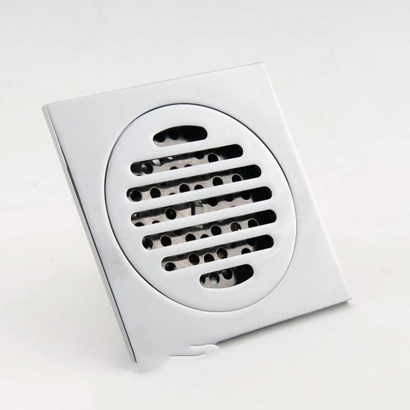 Rejilla de desagüe para ducha moderna con base de piso cuadrado de latón 4
