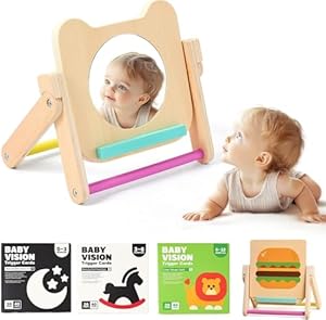 Wooden Teether Baby Spiegel mit 120 Karten