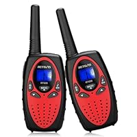 Retevis RT628 Walkie Talkie Bambini, Regalo Giocattolo VOX a Lungo Raggio per Vacanze, Facile da Usare per Campeggio e Avventura (1 Coppia, Rosso)