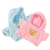 Kisangel 2個用 アドクマ用着せ替え衣装 点 可愛いスウェット フード付きトレーナー 女の子向け おしゃれ人形服アクセサリー