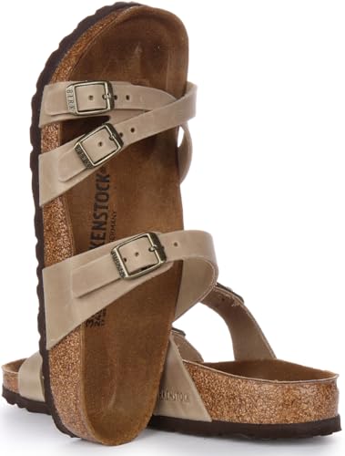 Birkenstock Unisex Franca Oiled Leather Tobacco Brown Sandals 7 W / 5 M US4