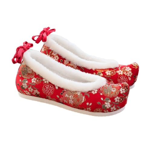 Chaussures chinoises brodées à talon compensé caché Hanfu