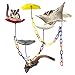 NEOUZA 6Pack Sugar Gliders Platform,140pcs C-Clips Climbing Chain for Sugar Glidersï¼ŒBirds, Squirrels pet Toy