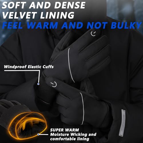 MOREOK Winter Gloves Ski Snow Bike Cycling Gloves Fleece Lining L - image 2