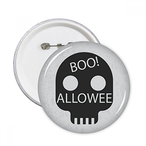 Crâne simple de broches pour personnaliser vos vêtements de fête d'Halloween en lot de 5