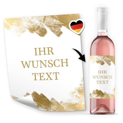 8 Flaschenetiketten selbstklebend mit Text personalisiert - Etikett Modern und Frisch - Flaschen Aufkleber für Wein oder Sekt 4 8 Flaschenetiketten selbstklebend mit Text personalisiert - Etikett Gold-Look 2 - Flaschen Aufkleber für Wein oder Sekt