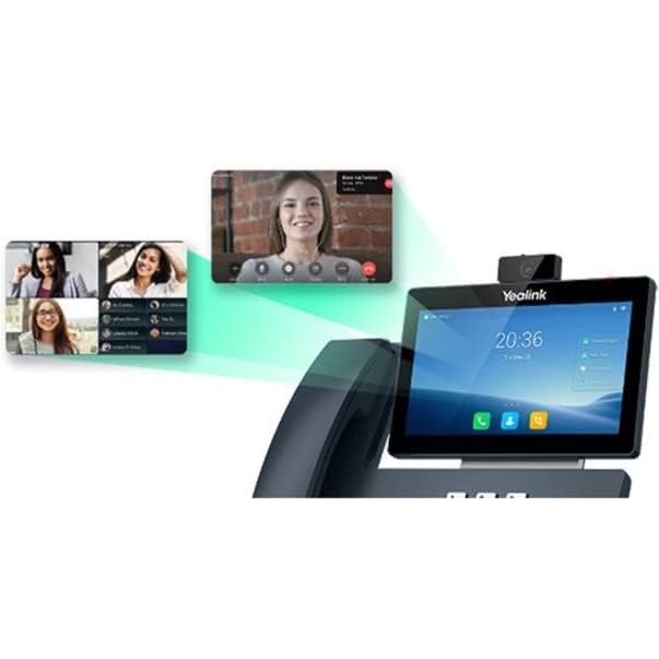 Yealink T58W Pro IP Phone - Corded/Cordless - Corded/Cordless - Wi-Fi, DECT, Bluetooth - Desktop, Wall Mountable - Classic Gray (Renewed)