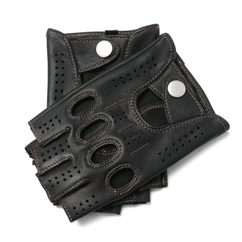 Mitaines de vélo en cuir de chèvre sans doublure anti-friction - 5
