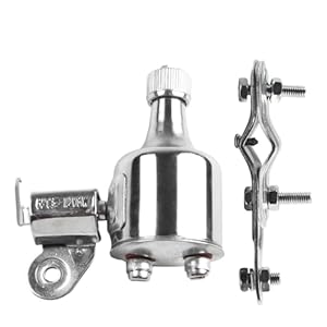 SageFurned Abnehmbarer Fahrrad-Lichtgenerator, 12 V, 6 W, reibungsbetriebener Outdoor-Radnabe für 2,5 V-12 V Lichter, Silber