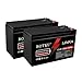 BOTKU 2 Pack 12V 10Ah Lithium LiFePO4 Deep Cycle Battery, 3000+ Cycle Rechargeable Lithium Iron Phosphate Battery for Solar, Fish Finder, Power Wheels, Lighting, Off-Grid Applications with 20A BMS