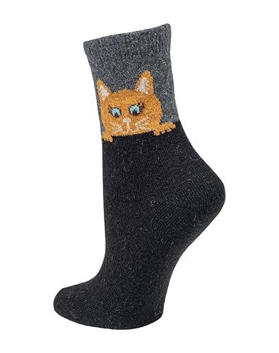 Image of Shag Wear Women's Novelty Angora Socks, Cute Animal Casual Cozy Soft and Warm, 3 Pack