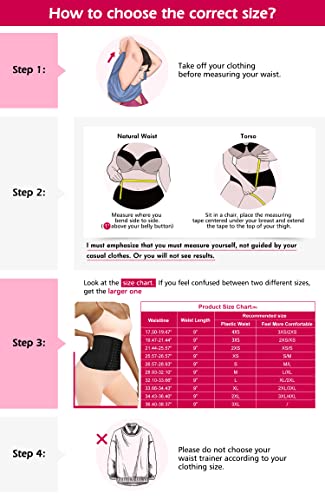 Atbuty Short Torso Waist Trainers Cincher Corset Underbust Body Shaper Latex Sport Girdle (Black (9'' Short Torso, 9 Steel Bones), M) #TOP1