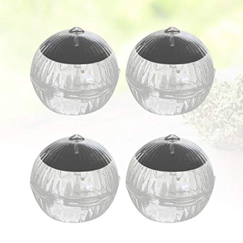 Mobestech 4 peças luz solar flutuante impermeável luz subaquática piscina decoração de jardim ao ar