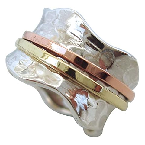 Anillo de meditación con motivo martilleado Cover