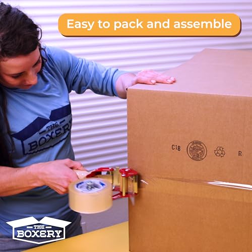 Image of The Boxery 12 inchx12 inchx12 inch Brown /Kraft Corrugated Cardboard Shipping Boxes 25-Pack | Mailing, Packing, Moving & Storage for Business /Home - Durable - Eco-Friendly, Recyclable - Made in the USA