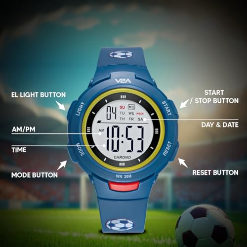 Image of V2A Kids Watch - Waterproof Multi-Functional Digital Sports Watch for Ages 5-13, 30M Water Resistance, Gift for 5-10 Year Olds
