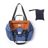[MORGEN SKY] トートバッグ エコバッグ マザーズバッグ キャリーオン ボストンバッグ トラベルバッグ 3way 大容量 両面用 肩掛け 折りたたみ 収納袋付き おしゃれ 男女兼用 旅行 出張 BAG12 (blue X orange)