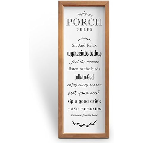 ENGVZ Rustic Wooden Porch Sign Cover
