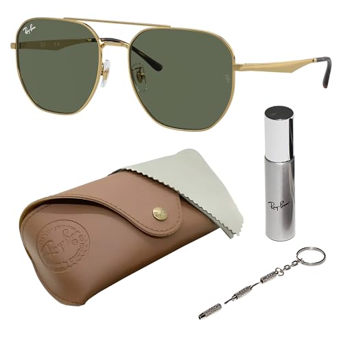 Ray-Ban RB3724D Square-Round Shaped Sunglasses for Men & Women with Official RAYBAN Eyewear Kit