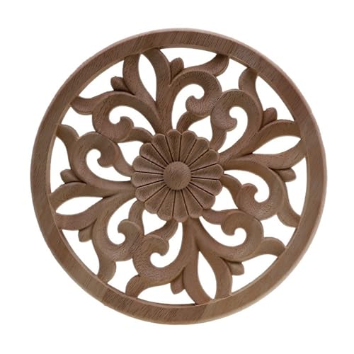 Applique florale sculptée en bois pour masquer un angle abîmé