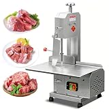 GJBMXSM Scie à Os Professionnelle, Scie à Ruban électrique pour Viande 750 W, Coupe Viande en Acier Inoxydable pour Découpe De Viande Congelée, Scie De Boucher pour Côtes De Porc Et Bœuf
