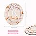Monthly Baby Milestone Card,Three-Dimensional Wooden Baby Announcement Sign 1-12Months for Newborn Boys and Gilrs,Reversible Photoshoot Props with Gender-Neutral Gift(Bow)