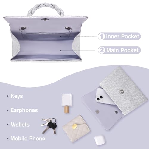 Bolso de mano para mujer Larcenciel Evening Clutch con cadena miniatura 5