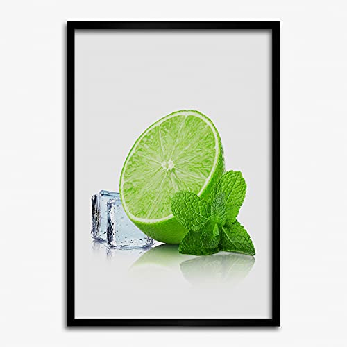 Cadre photo bois 50x70 cm Tulup pour habiller un mur vide avec le tableau Limonka et glace