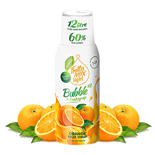 LIGHT Orange Fitness-Sirup von Frutta Max Getränkesirup | Zuckerfrei | mit Stevia | 60% Fruchtanteil 500ml